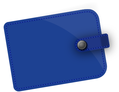 Blue Wallet Front